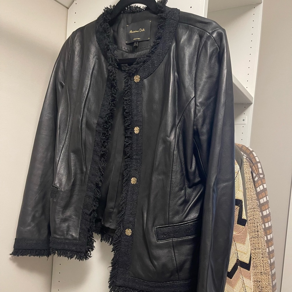 Massimo dutti leather jacket